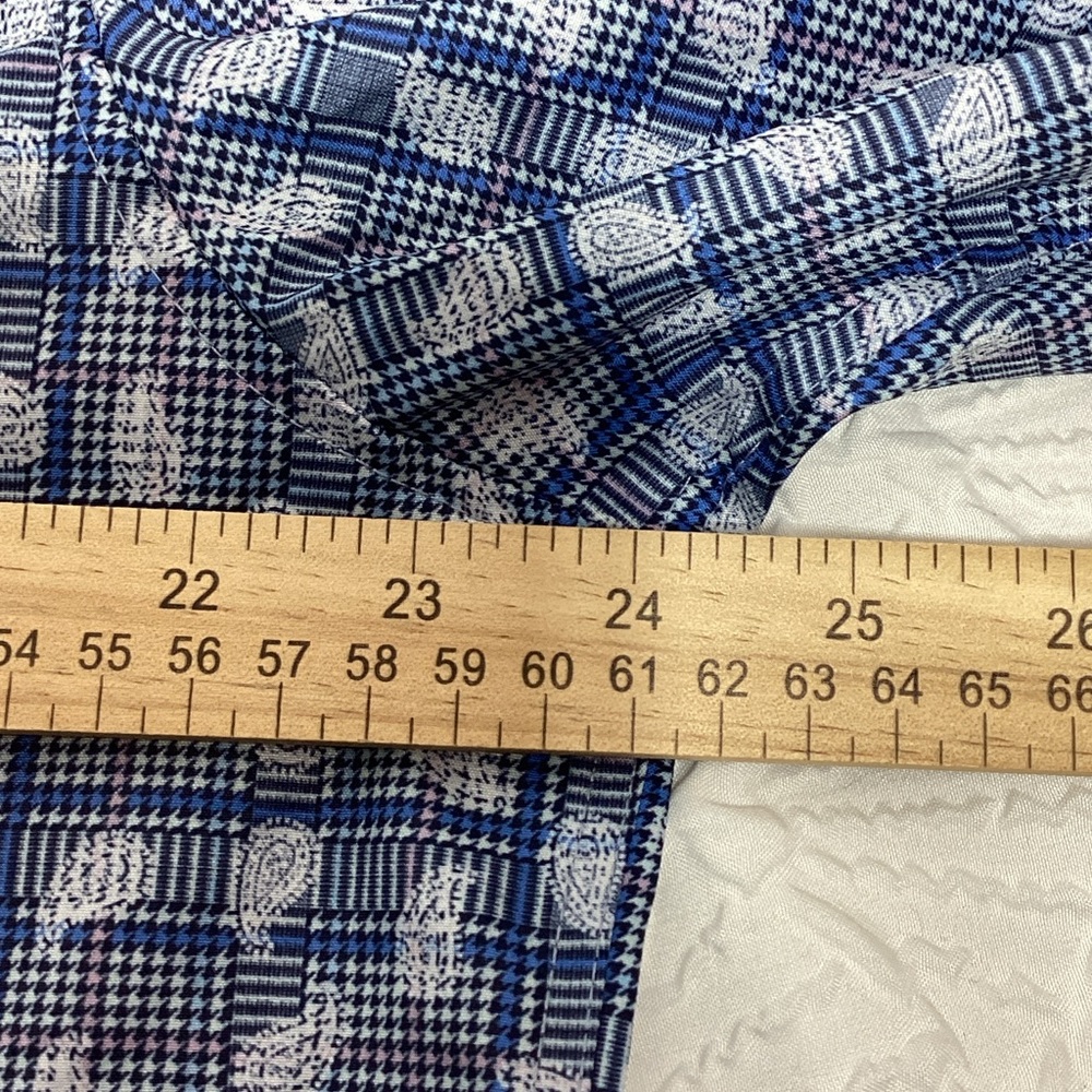 Nwt Construct Blue And White Patterned Button-Up … - image 8